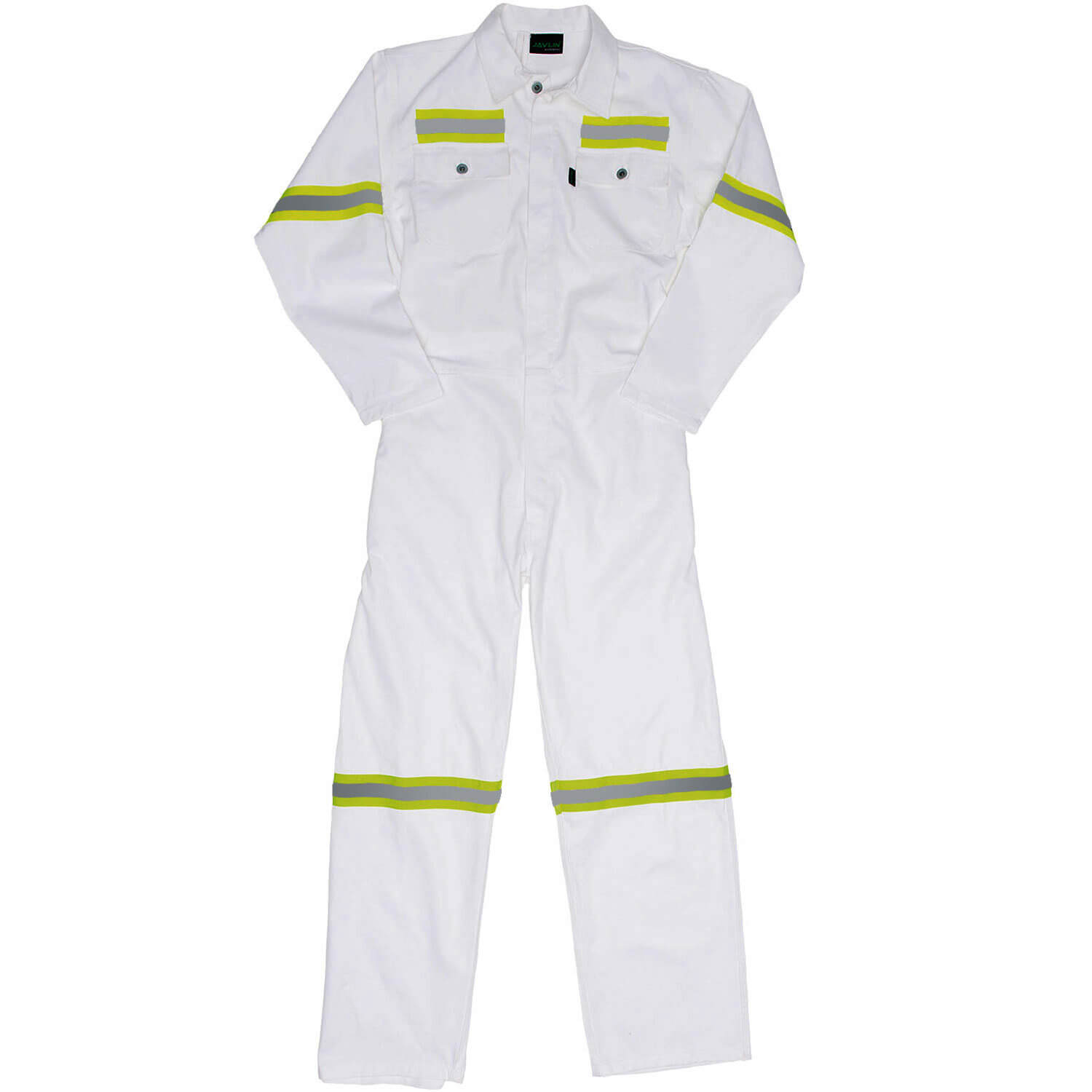 4811WHJC32 J54 Reflective Boiler Suit White