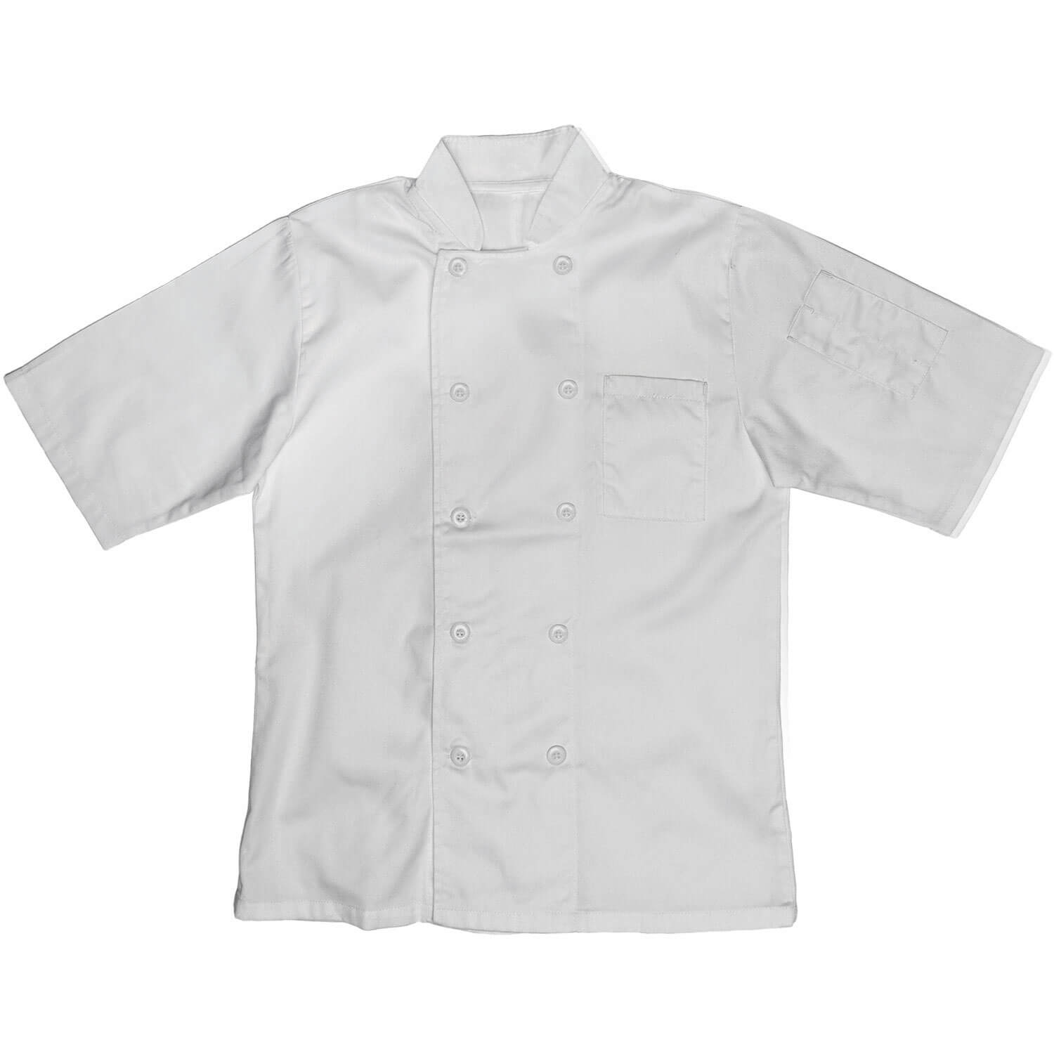 javlin short sleeve chef jacket 4653 WH PC